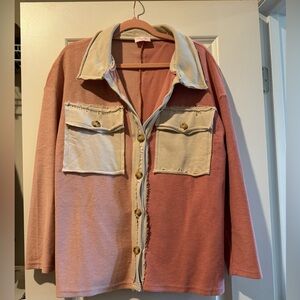 Pink colorblock jacket